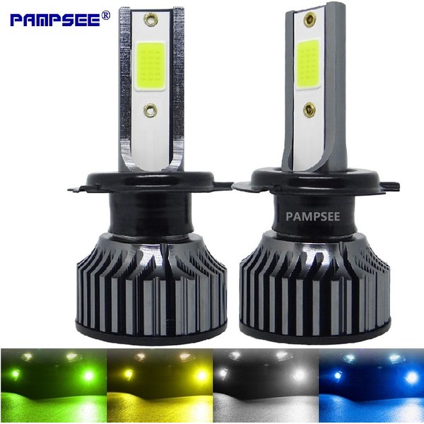 72W 16000LM Car Headlight H4 H7 H1 LED H8 H9 H11 12000K 6000K 6500K Lemon Green Auto Fog Light H3 9005 HB3 9006 12V LED Bulb F2C