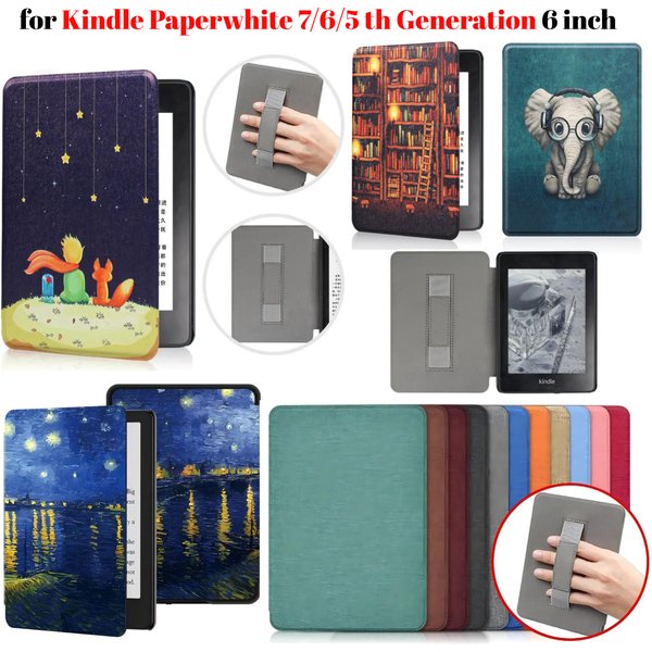 Für kindle paper white 7. 6. 5. Generation Fall 6 Zoll pu Ledertasche mit Hands ch laufe dp75sdi ey21 Papier weiß 3 2 1 Abdeckung