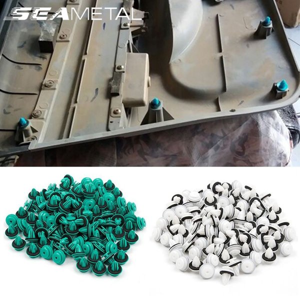 SEAMETAL 100Pcs Auto Fastener Clips Universal Tür Trim Panel Clip Befestigungen Auto Stoßstange Nieten Clamp Push Motoren Clip accessori
