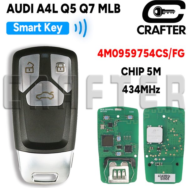 Crafters KEYDIY MLB Smart Car Key 5M CHIP 434MHz For AUDI A4 Q5 Q7 4M0959754CS/FG/FF/CK/CJ(2017-2024)754AJ/BC/T(2017-2019)754CP