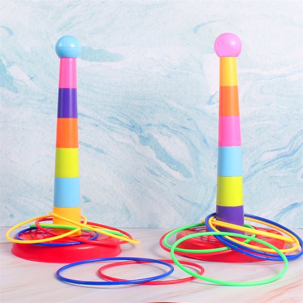 Anneau de lancer pour enfants anneau de jeu empilant jouet amusant intérieur et extérieur cercle d'interaction parent-enfant cadeau d'éducation précoce