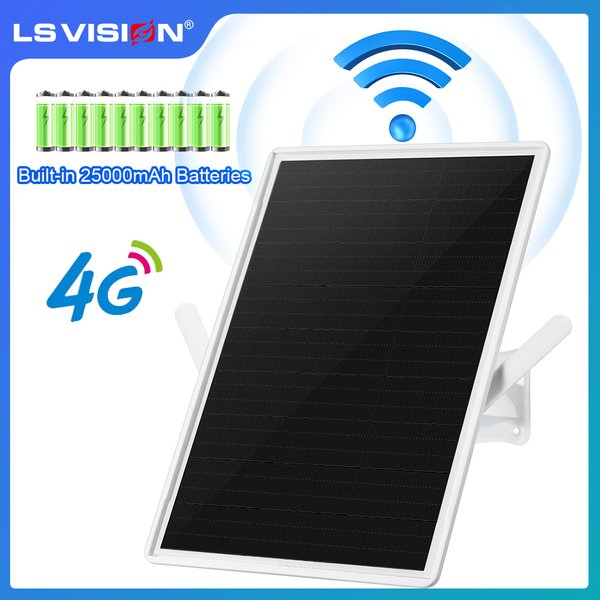 LS VISION 4G LTE Solar Router 2,4 GHz WiFi Hotspot Wireless Access Point SIM-Kartensteckplatz Eingebauter 25000 mAh Akku IP66 Wasserdicht