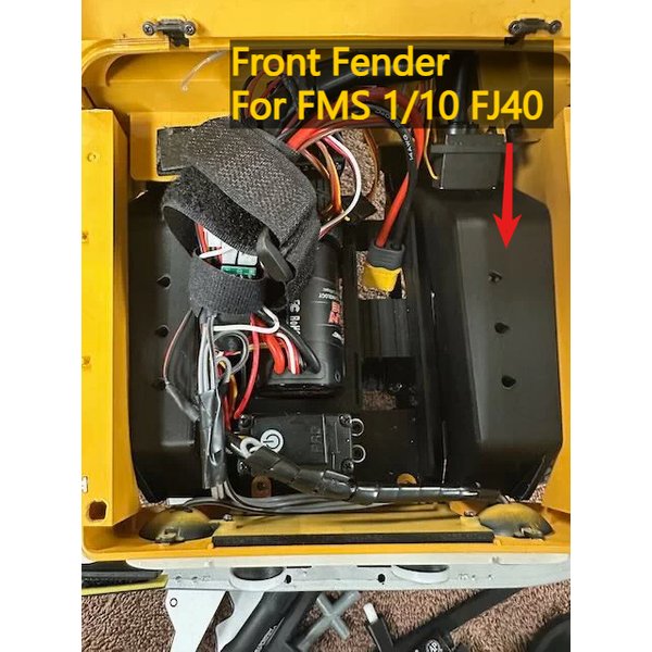 Części do tuningu RC Crawlera, niestandardowy przedni błotnik V2 do FMS 1/10 FJ40 RC, akcesoria do modeli terenowych, części zamienne i dekoracyjne.