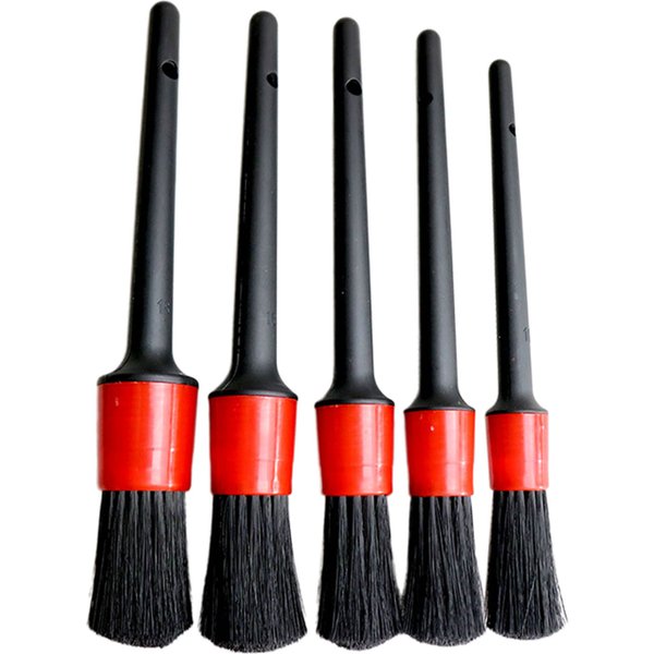 1/5pcs Car Cleaning Brush Kit Automotive Detail Brushes For Car Interior Detailing Brush Set Wheel Rims Clean Brush Plastic