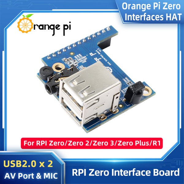 Orange Pi Zero Erweiterungsplatine USB 2.0 X 2 Audio Video Mikrofon IR-Empfänger OPi Schnittstelle HAT Entwicklungsplatine für OPI Zero 3 2