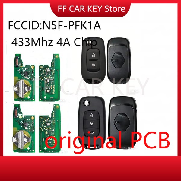 Original PCB FCCID:N5F-PFK1A IC:3248A-RFK1A For Renault Logan Duster Sandero Oroch 433Mhz 4A Chip Remote Control Car Key