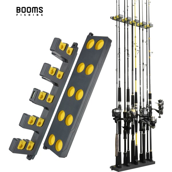 Booms Fishing WV4 Angelrutenhalter, vertikales Wand-Rutenregal, zum Aufbewahren von bis zu 10 Ruten für Angelrutenhalter, Aufbewahrungswerkzeuge, 4 Farben