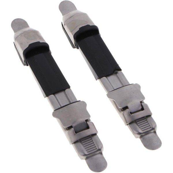 MagiDeal 2pcs Metal Fishing Reel Seat Fishing Rod Clip Pole Fitted Deck Stainless Steel Fishing Reel Seat DIY Accessories