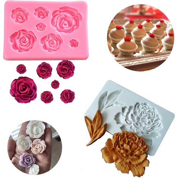 Blütenblatt blumen silikon form diy kuchen backen dekoration fudge pudding kuchen schokoladen form blumen schmuck silikon form