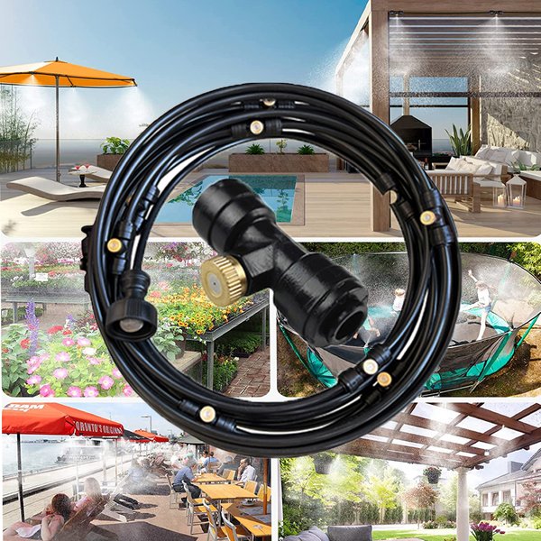 Atomiseur de brumisation d'eau pour terrasse, brumisateur, système de brumisation, refroidisseur de ventilateur, nébuliseurs de jardin, système de refroidissement par pulvérisation d'eau, 6-20m