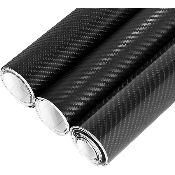 Autocollants en fibre de carbone vinyle pour voiture ronde, film de protection bricolage, accessoires auto moto, décalcomanie tablette, élément * 10 cm, 30cm, JO 3D, 4D, 5D, 6D