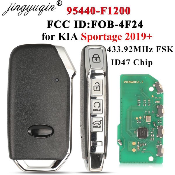 jingyuqin 95440-F1200 Smart Remote Car Key Fob For KIA Sportage 2019+ 433MHz ID47 FOB-4F24 Aftermarket 4BTN Replacement Keyless