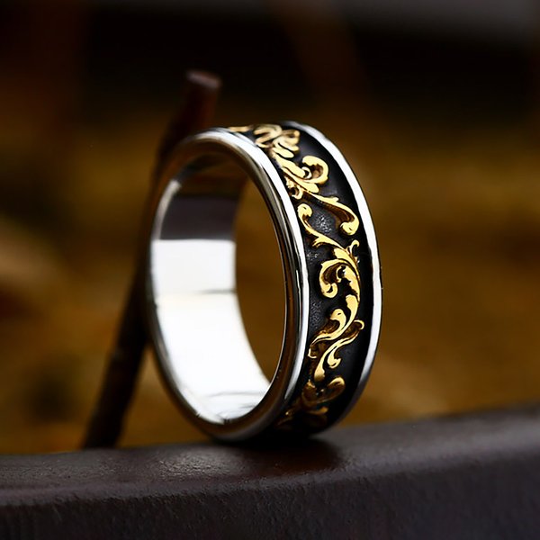 Bagues rondes à motif Vikings Spindrift pour hommes et femmes, amulette nordique en acier inoxydable 316L, bijoux cadeaux, livraison directe
