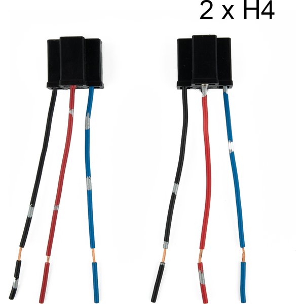 2PCS H4 3Pin Scheinwerfer Ersatz Reparatur Lampe Halter Stecker Stecker Draht Buchse Scheinwerfer Kabelbaum Stecker Adapter Buchse