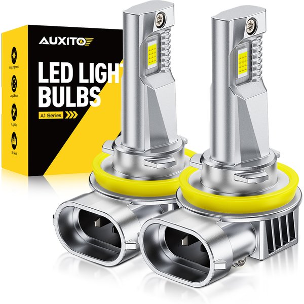 AUXITO 2 Stück 12000LM H11 H8 H9 LED-Scheinwerferlampen, lüfterlos, 6500 K, Weiß, 9005 HB3, Fern- und Abblendlicht, 9006 HB4, Fahrzeuglicht-Fahrlampe