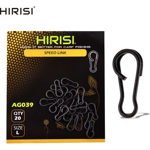 Clips à pression pour la pêche, 40 pièces, maillons de vitesse, pivotant, changement rapide, Terminal de carpe, accessoires de matériel AG039