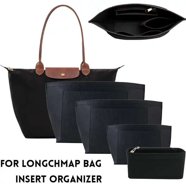 Organisateur insérer pour Longchamp grand petit Mini taille fourre-tout sac feutre sac de rangement sac à main insérer sac à main doublure sacs accessoires