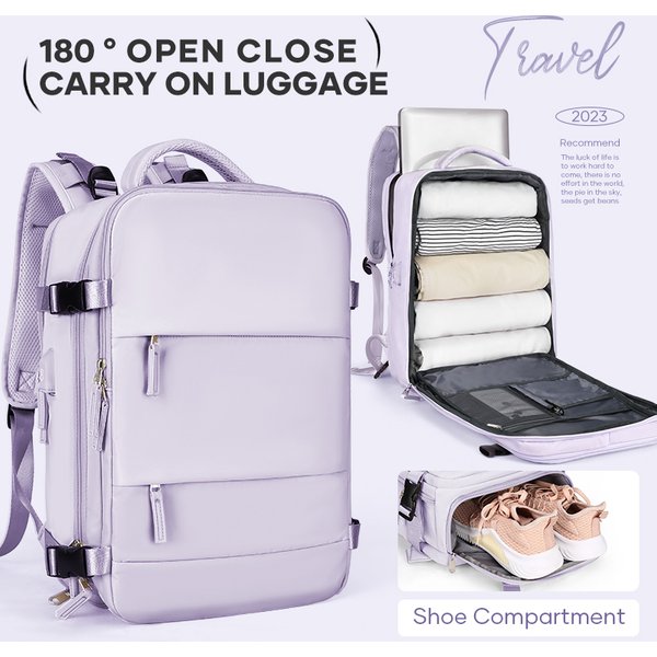 Reiserucksack für Damen, Handgepäck-Rucksack, TSA-Laptop-Rucksack, Flugzulassung, College-Krankenschwester-Tasche, lässiger Tagesrucksack für den Wochenende