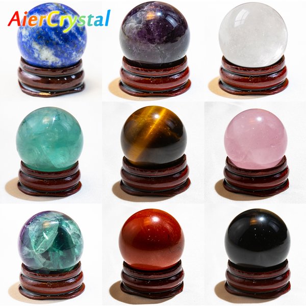 Boule de cristal naturel Quartz Rose poli Reiki guérison Lazuli améthyste pierre sphère bureau décor à la maison boule de cristal Souvenirs 1 pièce