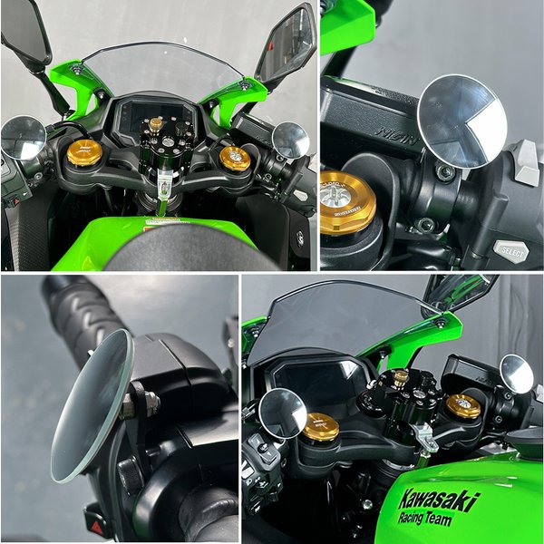 Wide Vision Rückspiegel Für KAWASAKI ZX4R ZX25R NINJA 650/R 400 ER-6F ZX 400R 400RR Blinden Fleck Konvexen rückansicht Seiten Spiegel