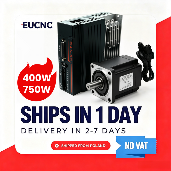 Kit de servomoteur AC 400W 750W AC 200-240V avec encodeur à valeur absolue 17 bits et câbles d'entraînement de servomoteur, stock UE, supporte impulsion 0-10V Modbus RS485 pour routeur CNC et