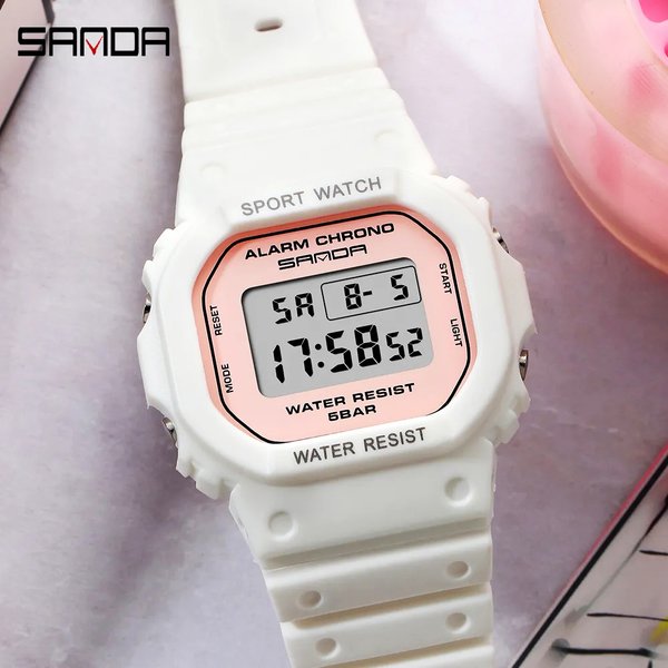 SANDA luxe dames montre de sport étanche semaine Date femme montre-bracelet femmes mode décontracté femmes montres pour cadeau