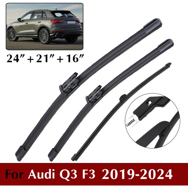 24 "+ 21" + 16 "Für Audi Q3 F3 2019-2024 Vorne und Hinten Wischerblätter set Auto Wischerblatt Windschutzscheibe Auto Wischerblätter