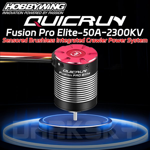 HOBBYWING QuicRun Fusion Pro Elite 50A 2300KV moteur ESC intégré sans balais sensoriel pour accessoires de chenille de voiture modèle 1/10 RC