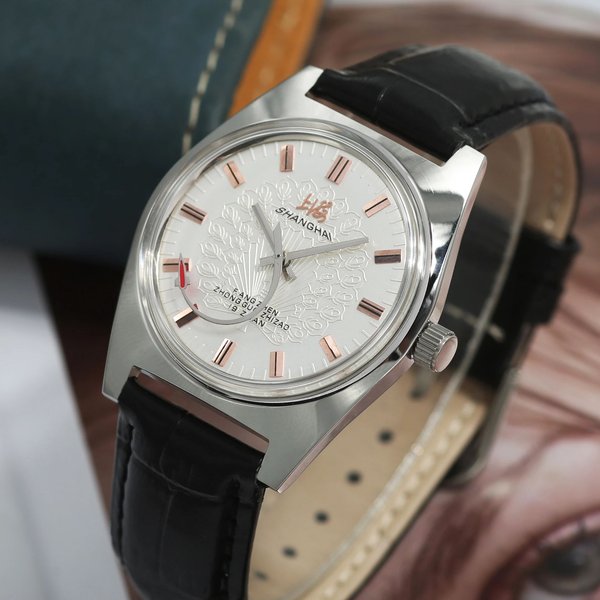Shanghai 36 mm Handaufzug mechanische Uhr 7120 wasserdichte China-Uhr für Herren im Großhandel