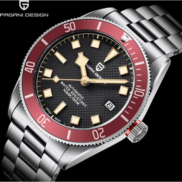 PAGANI DESIGN 2025 nouvelle montre-bracelet mécanique en acier BB58 pour hommes montre automatique de luxe pour hommes montre de plongée de sport miroir saphir