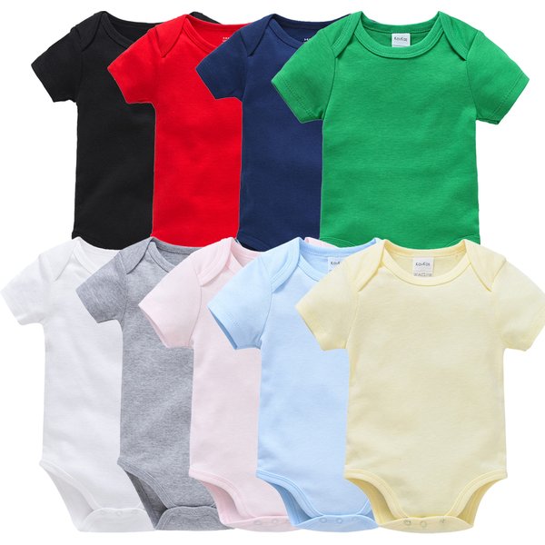 Kavkas 3 pièces 5 pièces bébé garçons filles vêtements solide blanc à manches courtes coton bébé Body bebe 0-24 mois nouveau-né combinaison