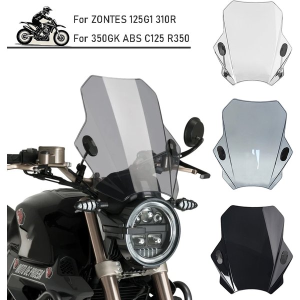 Dla 125 G1 regulowana szyba przednia szyba przednia dla ZONTES 125G1 310R 350GK ABS C125 R350 uniwersalna kierownica motocykla 22/25/28MM