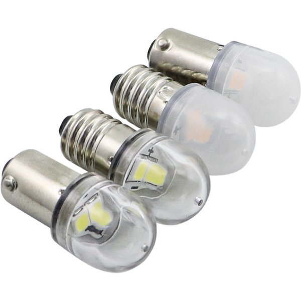 5 pièces E10 vis Ba9s LED mise à niveau lampe de poche ampoule 6V 12V 24V lampe de remplacement ampoules de torche chaud/blanc