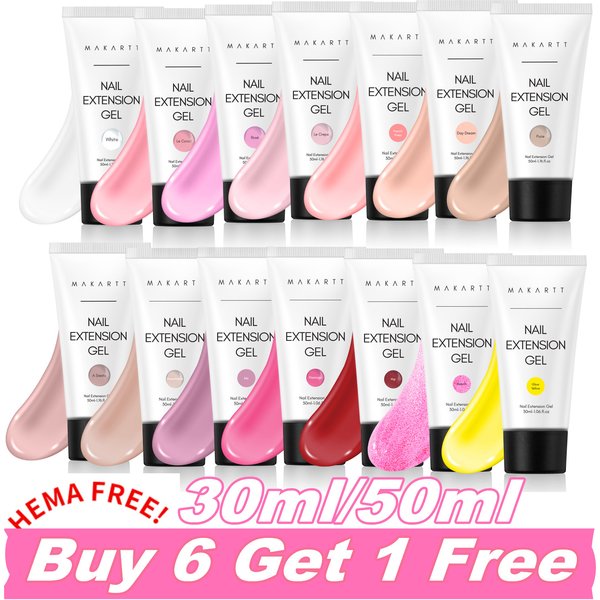 Makartt XR-Gel d'Extension pour Ongles en Acrylique, Amélioration des Ongles, Paillettes, Gelée de Clip, Laque, Design Artistique, 50ml