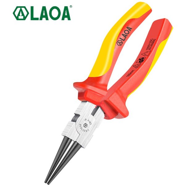 LAOA VDE pince à buse ronde 6 pouces 1000V pince à nez aiguille d'isolation avec poignée antidérapante