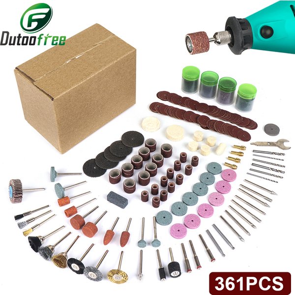 361 pièces/lot outils électriques Dremel outil rotatif ensemble d'accessoires convient pour Dremel perceuse meulage polissage Dremel accessoires