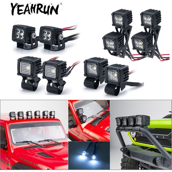 YEAHRUN LED-Leuchten Scheinwerfer Scheinwerfer für TRX-4 TRX6 Axial SCX10 Wraith SCX24 1/10 1/24 RC Auto LKW Dekoration Teile