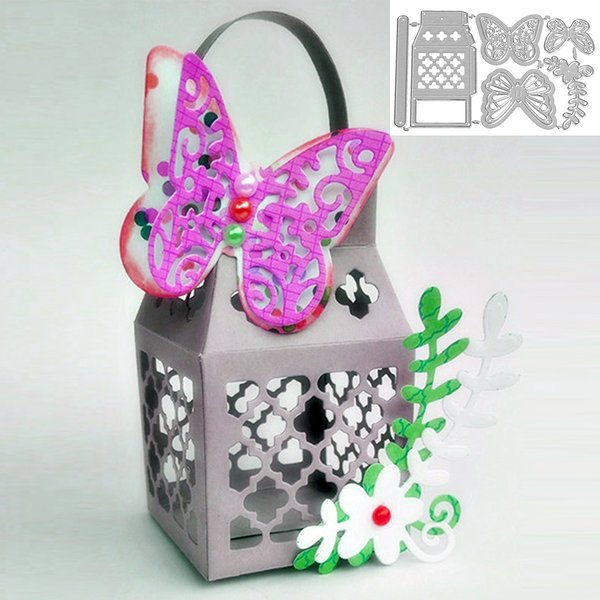 Craft metal cutting dies cut die mold Butterfly Flower basket box Scrapbook paper craft knife mould blade punch stencils dies