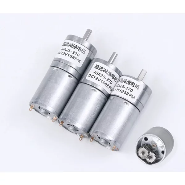 JGA25-370 Ausgerichtet motor DC motor 6V 12V 24V elektrische getriebe motor hohe drehmoment 5/10/15/30/60/100/150/200/300/400/500/1000/1200 rpm