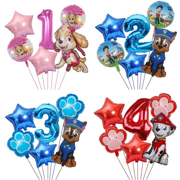 Paw Patrol Hund Ballon Chase Skye Junge Mädchen Geburtstag Party Dekoration Aluminium Film Ballon Kinder Partyzubehör