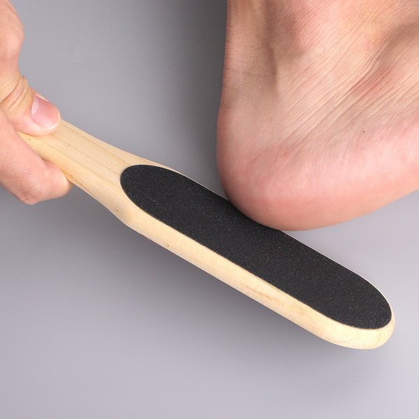 Bimsstein Holz Griff doppelseitige Fuß Bord Datei Abgestorbene Haut Schwielen Fuß Grinder Pediküre Werkzeug Fuß Haut Reiben Fuß Bord