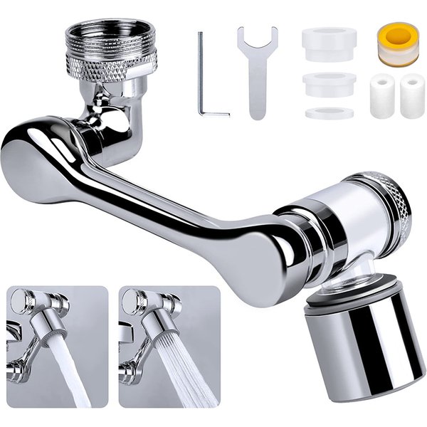 1080° Rotation Filter Faucet Aerator Copper Tap Saving Water Nozzle Kitchen Universal Faucet Bubbler Anti Splash Head Extender