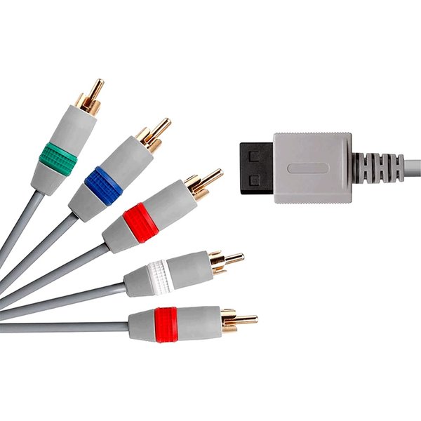 Nku 1,8 m/6ft Spiel Cosole Audio Video 5rca Premium-Komponente AV-Kabel kompatibel mit Nintendo Wii/Wii U zu HDTV Edtv