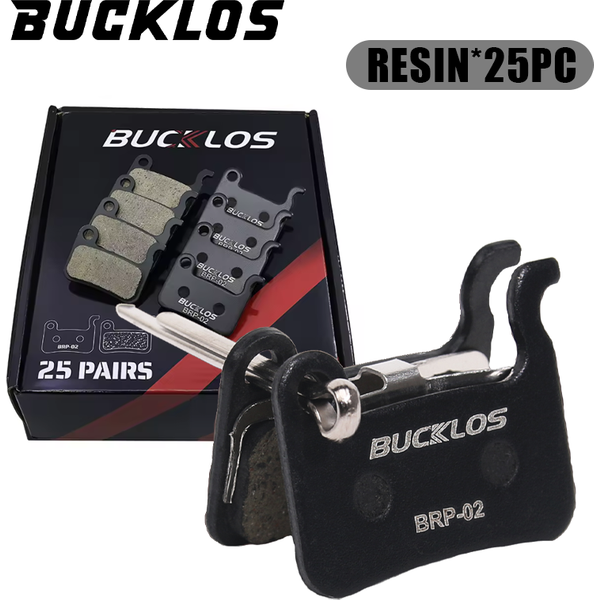 BUCKLOS 25 Paar Resin-Bremsbeläge für SHIMANO A01S/M06/M07/M06S//M07S, verschleißfeste hydraulische Bremsbeläge, MTB-Bremsbeläge, Fahrradteile