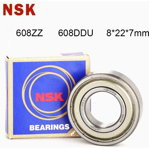 Japon NSK portant 10 pièces 608ZZ 608DDU roulement à billes haute vitesse 608zz ABEC-7 8x22x7mm patins à roulettes portant 608