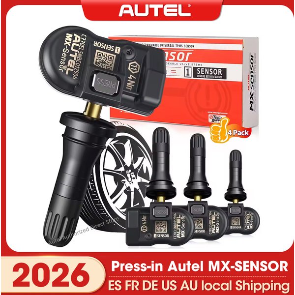 Autel MX-Sensor TPMS Sensoren 2-in-1 315MHz + 433MHz Frequenzen Einpressbare Reifensensoren Kompatibel mit TS501 Pro TS508WF