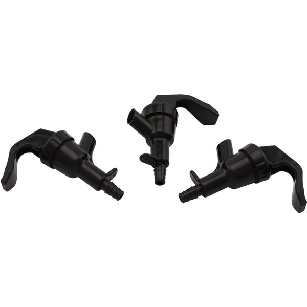 Robinet de pique-nique 3 pièces/lot, robinet à presser noir, robinet de fête pour fût de brassage à domicile, distributeur de bière