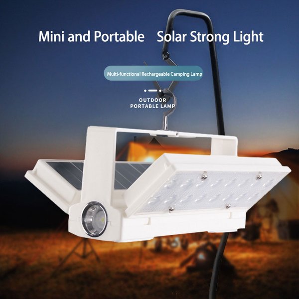 Solarenergie LED Camping Lampe 90 ° faltbare tragbare Taschenlampe Laterne Outdoor Wandern Abenteuer Angeln Notfall Zelt Licht