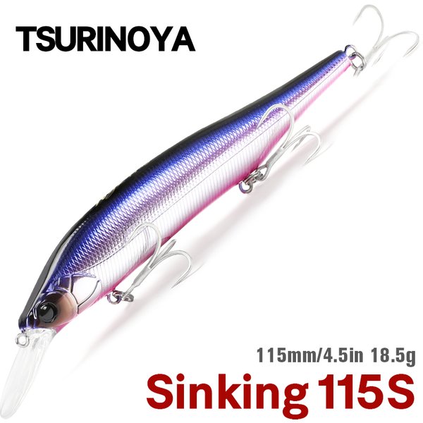 TSURINOYA 115S NYX SinKing Minnow Jerkbait 18.5g 115mm Saltwater System Artificial Professional Fishing Lure
