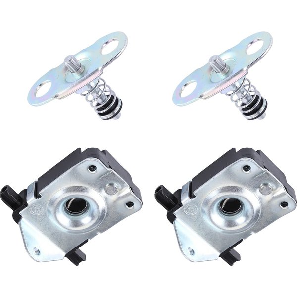 2x Motorhaubenschloss und 2x untere Teilstahl Direkter Ersatz 51238203859 Kompatibel für 3er E46 5er E39 X5 E53 51238229807